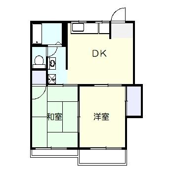 藤ハイツⅠ 202号室 間取り