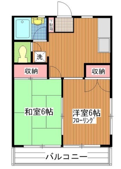 難波ハイツ 201号室 間取り