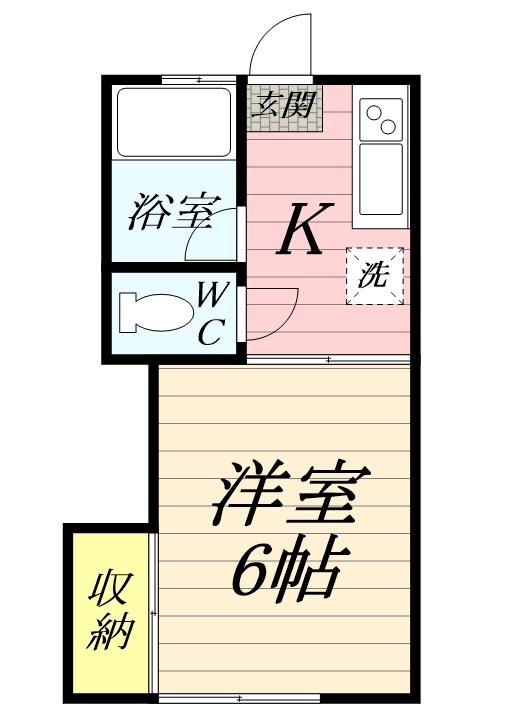 ルミエールＢ棟 102号室 間取り