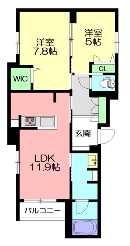 00301号室 間取り