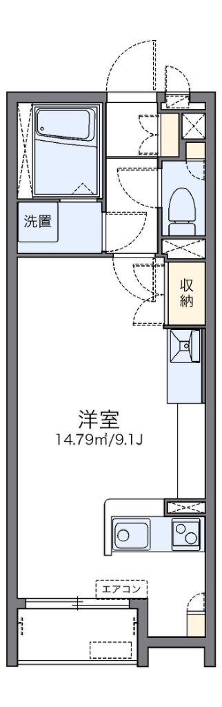 レオネクストライク　シェル 105号室 間取り