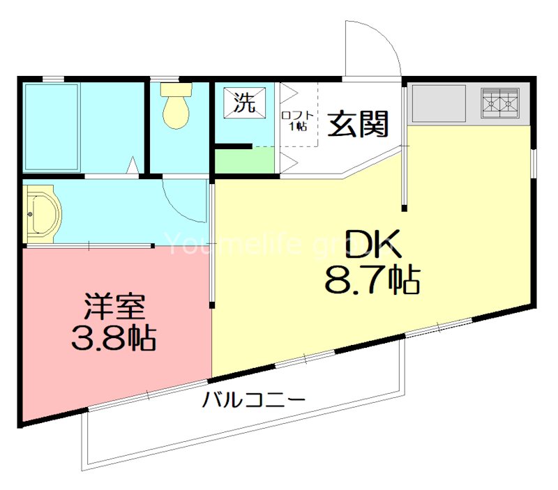 TOKIWASO １C号室 間取り