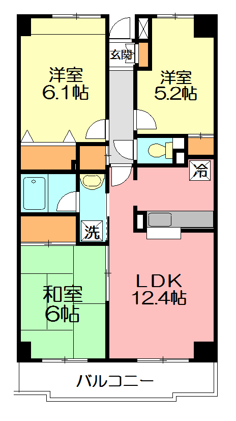 リヴェール湘南 301号室 間取り