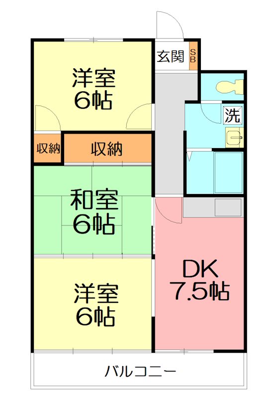 グレース奥津 101号室 間取り