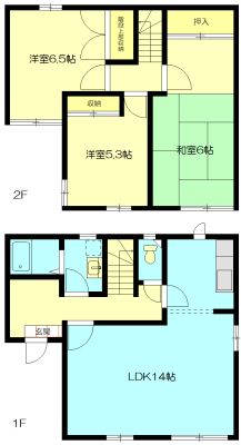 小川テラスハウス２ 101号室 間取り