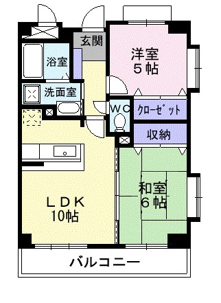 リバーサイド城南 401号室 間取り
