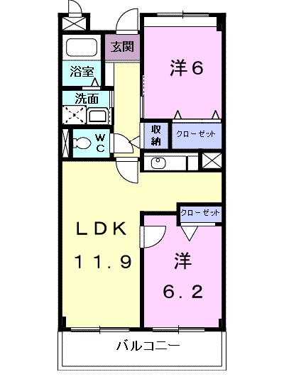 フォレスト湘南 202号室 間取り