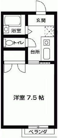 クロノス南矢名１番館 107号室 間取り