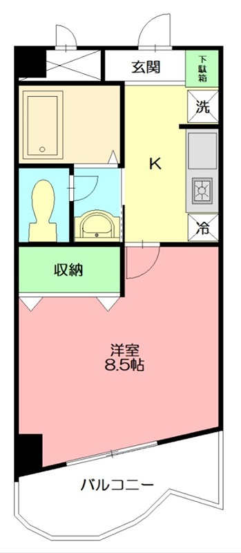 グランドワン 403号室 間取り