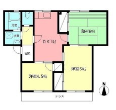 シャトレー茅ヶ崎 102号室 間取り