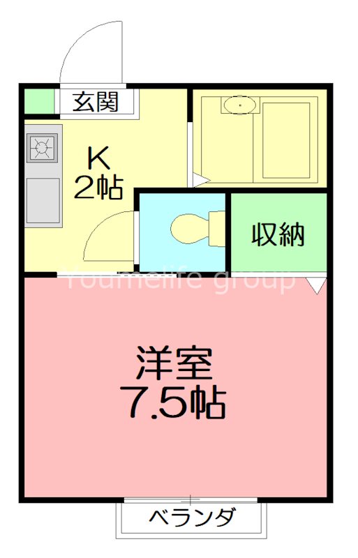 surf more 103号室 間取り