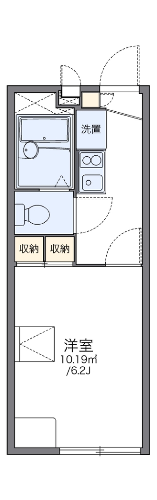 レオパレス１２９ロードサイド 101号室 間取り