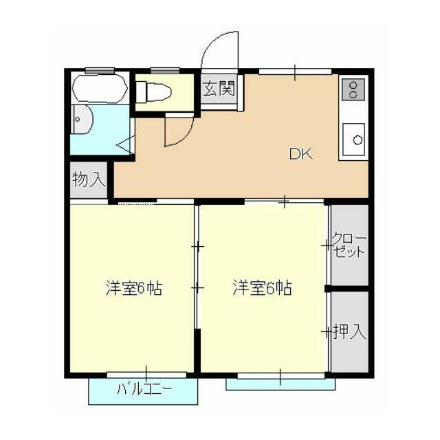ハイムストーク 204号室 間取り