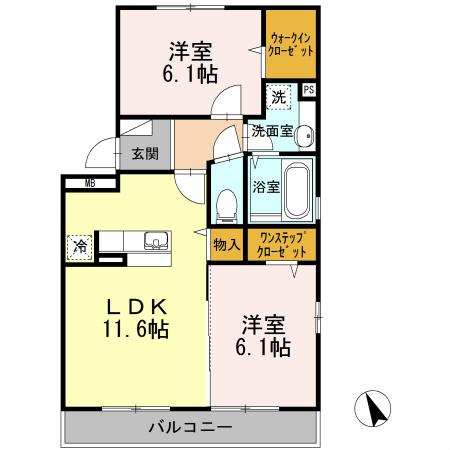 メゾン和 201号室 間取り