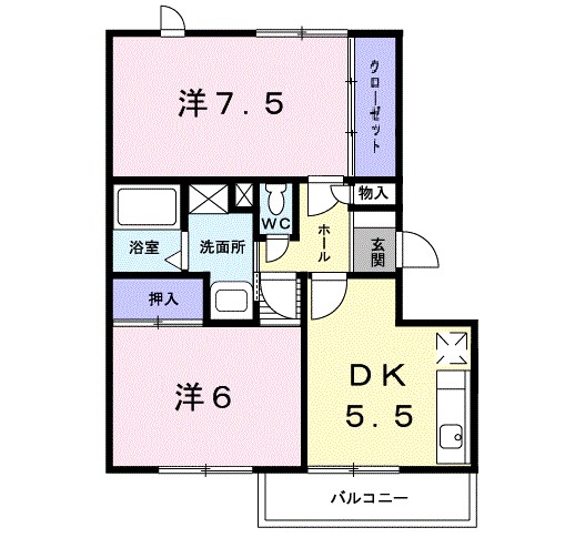 カターラ山口 302号室 間取り