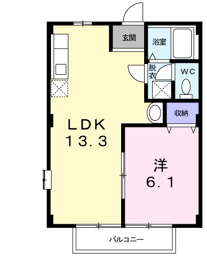 カーム山王 103号室 間取り