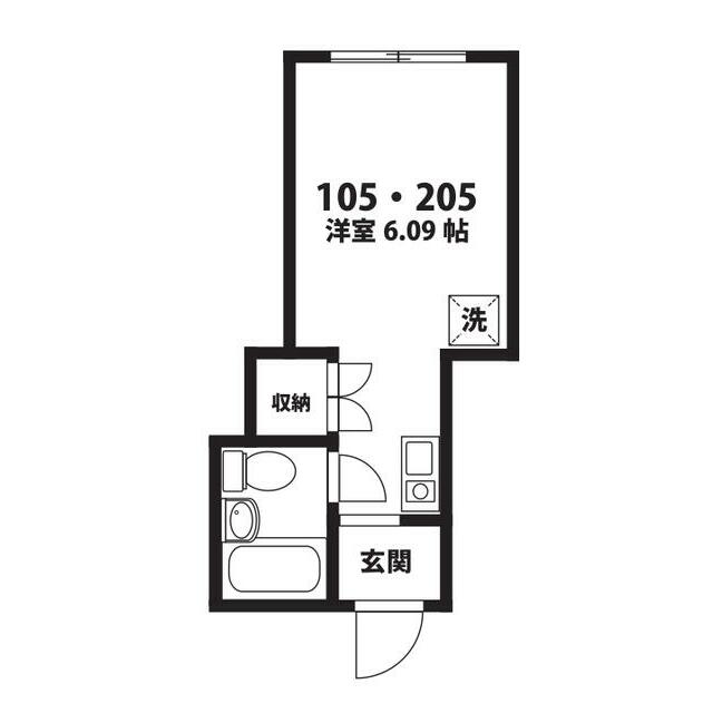 ルミネ代官 205号室 間取り