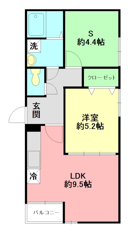 Clair la maison茅ヶ崎（クレールラメゾンチガサキ） 203号室 間取り