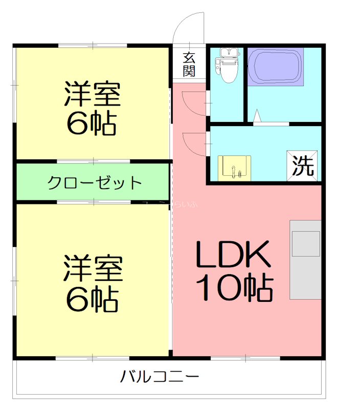 折田マンション 302号室 間取り