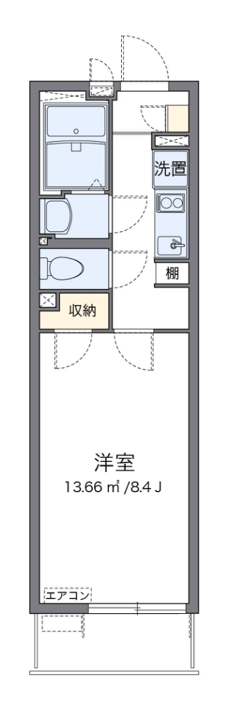 クレイノＫＡＮＡＭＥⅡ 103号室 間取り