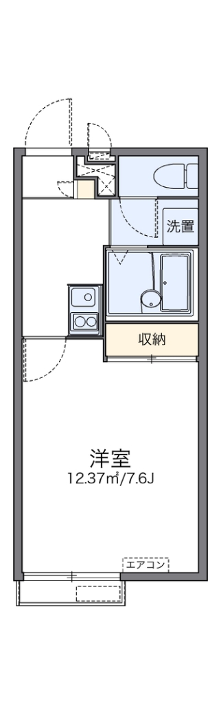 レオパレスリバーサイドパレス 203号室 間取り
