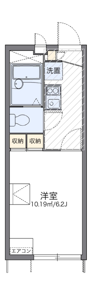 レオパレスシャトーナカジマＣ棟 103号室 間取り