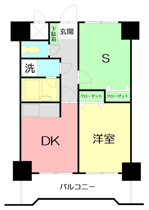 ライオンズプラザ海老名 805号室 間取り