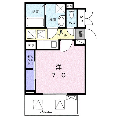 オンブラージュ 101号室 間取り