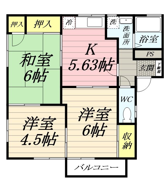スターハイツA 202号室 間取り