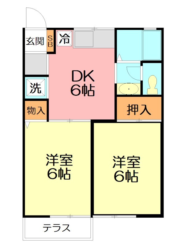 サニーハイツ 101号室 間取り