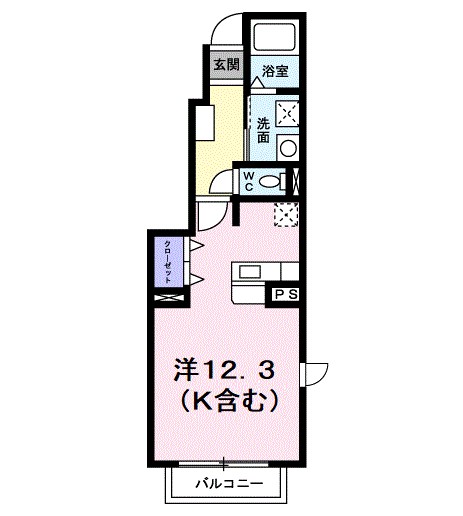 サンロードⅡ 101号室 間取り