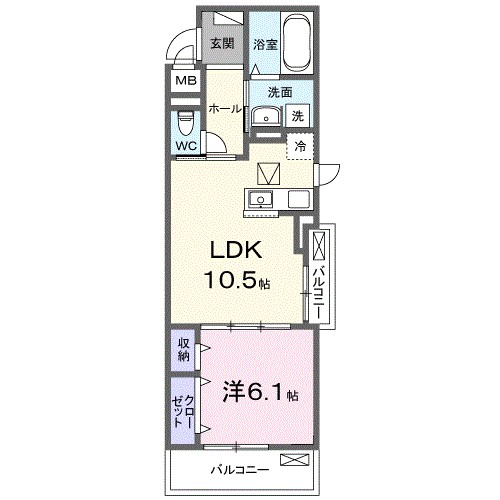 ラミリス 101号室 間取り