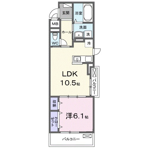 ラミリス 201号室 間取り