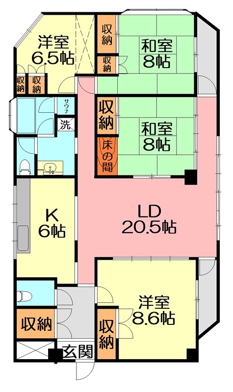 第１２明智ビル 0603号室 間取り