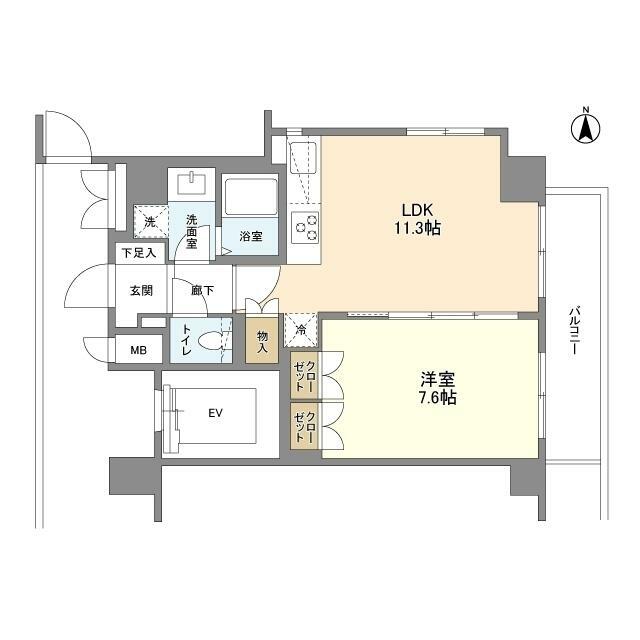 ＫＥＮＥＤＩＸ藤沢 705号室 間取り