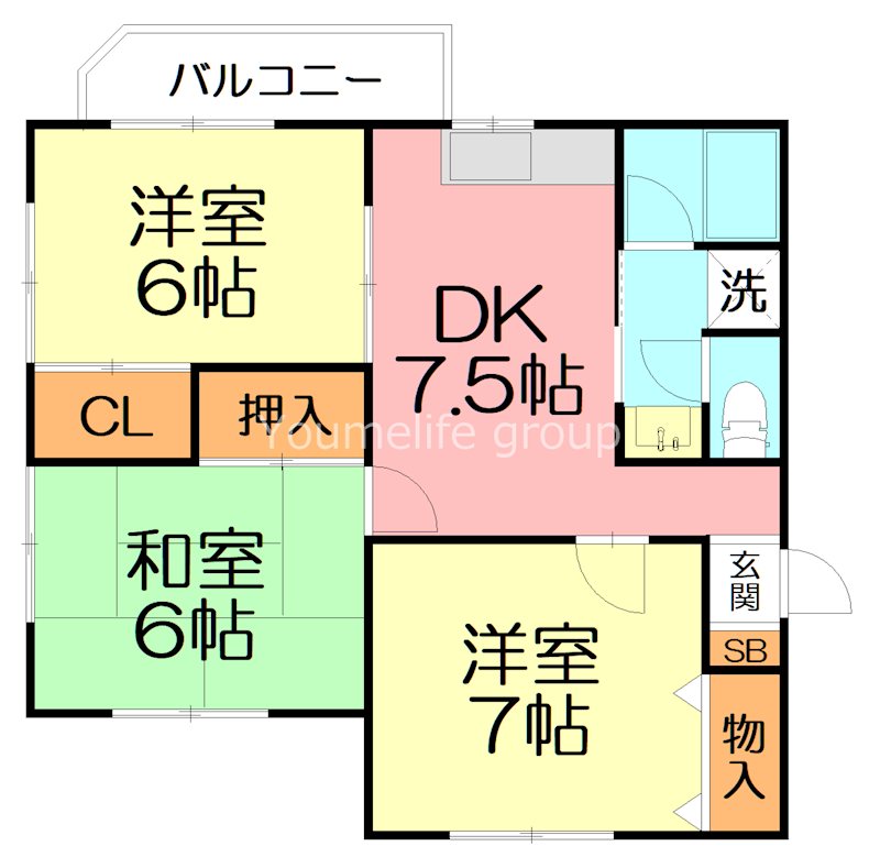 ハーバルコート・K 302号室 間取り