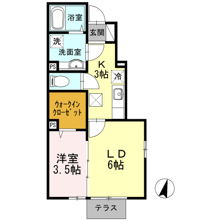 エスポワール鵠沼 101号室 間取り