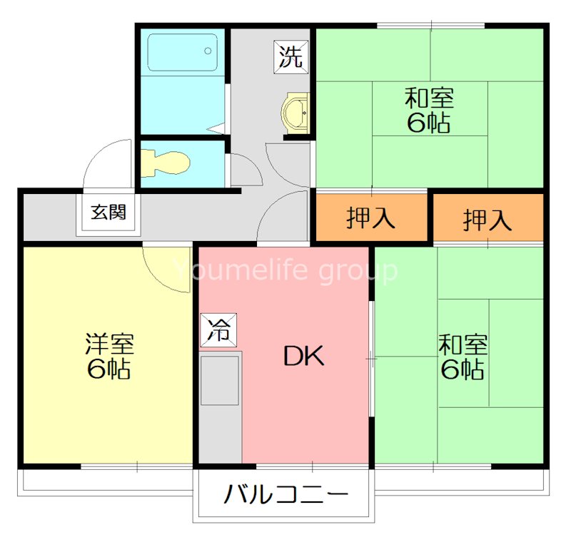 第二吉原ハイツ 21号室 間取り