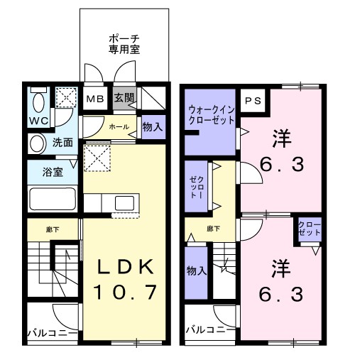 サンテラス本郷台Ｃ 104号室 間取り