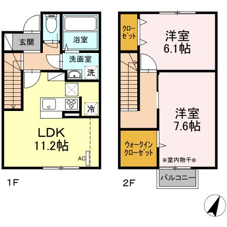 テラスガーデン 102号室 間取り