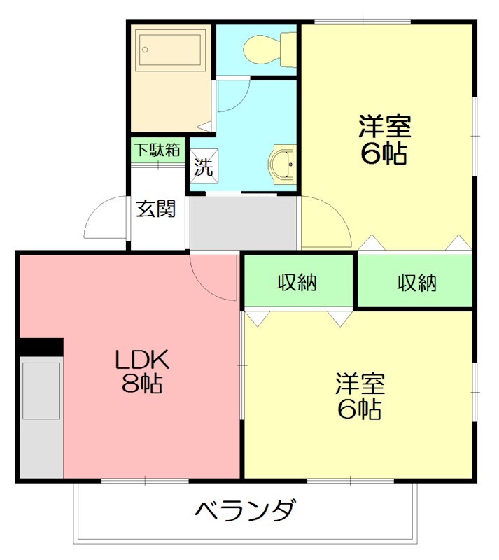 エンブレムⅠ 201号室 間取り