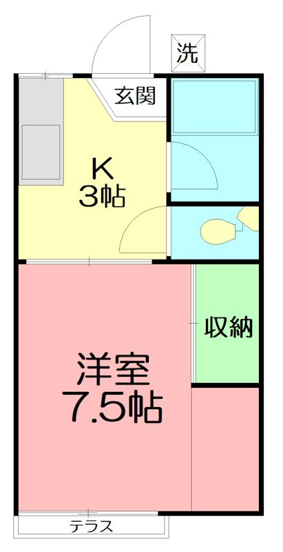 イーハトーブ海老名 103号室 間取り
