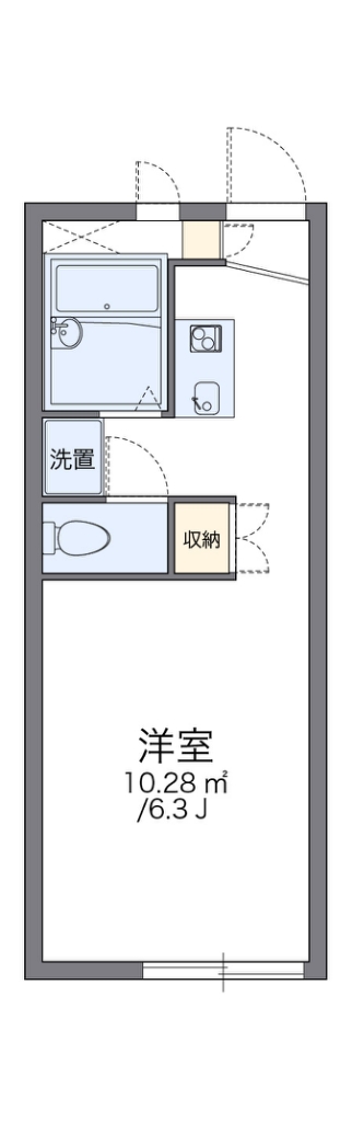 レオパレスハピネス 205号室 間取り