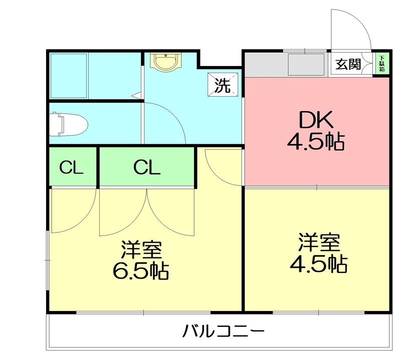 コスモス№３ 102号室 間取り