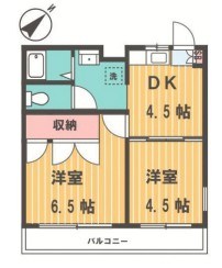 コスモス№３ 102号室 間取り