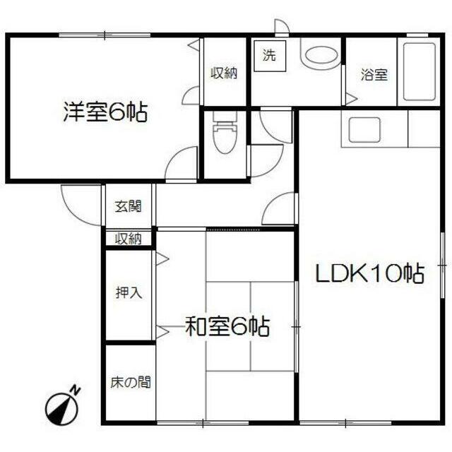 アスール湘南 A101号室 間取り