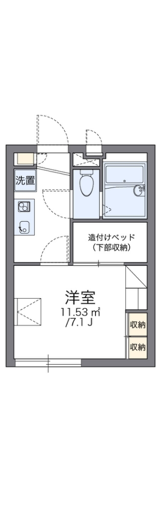 レオパレスカトレアⅡ 204号室 間取り