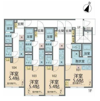 カインドネス高座渋谷 201号室 間取り
