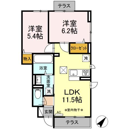 RsHeim(エルスハイム) 105号室 間取り