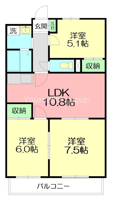 ラーク湘南 405号室 間取り